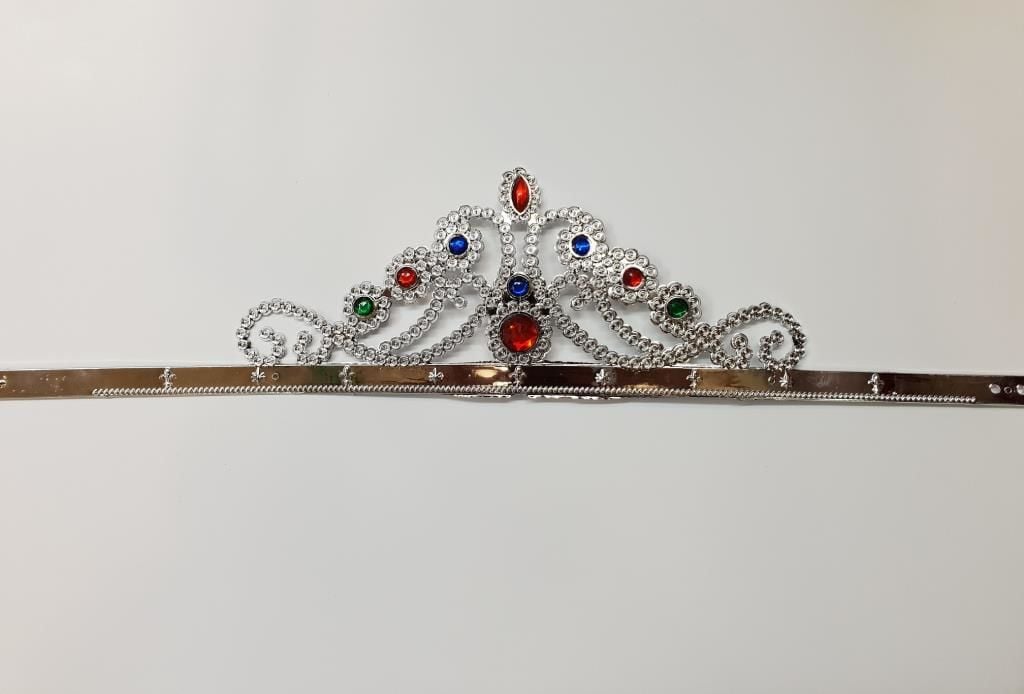 Lisinya193 Gümüş Renk Plastik Prenses Tacı Kraliçe Tacı 60 cm