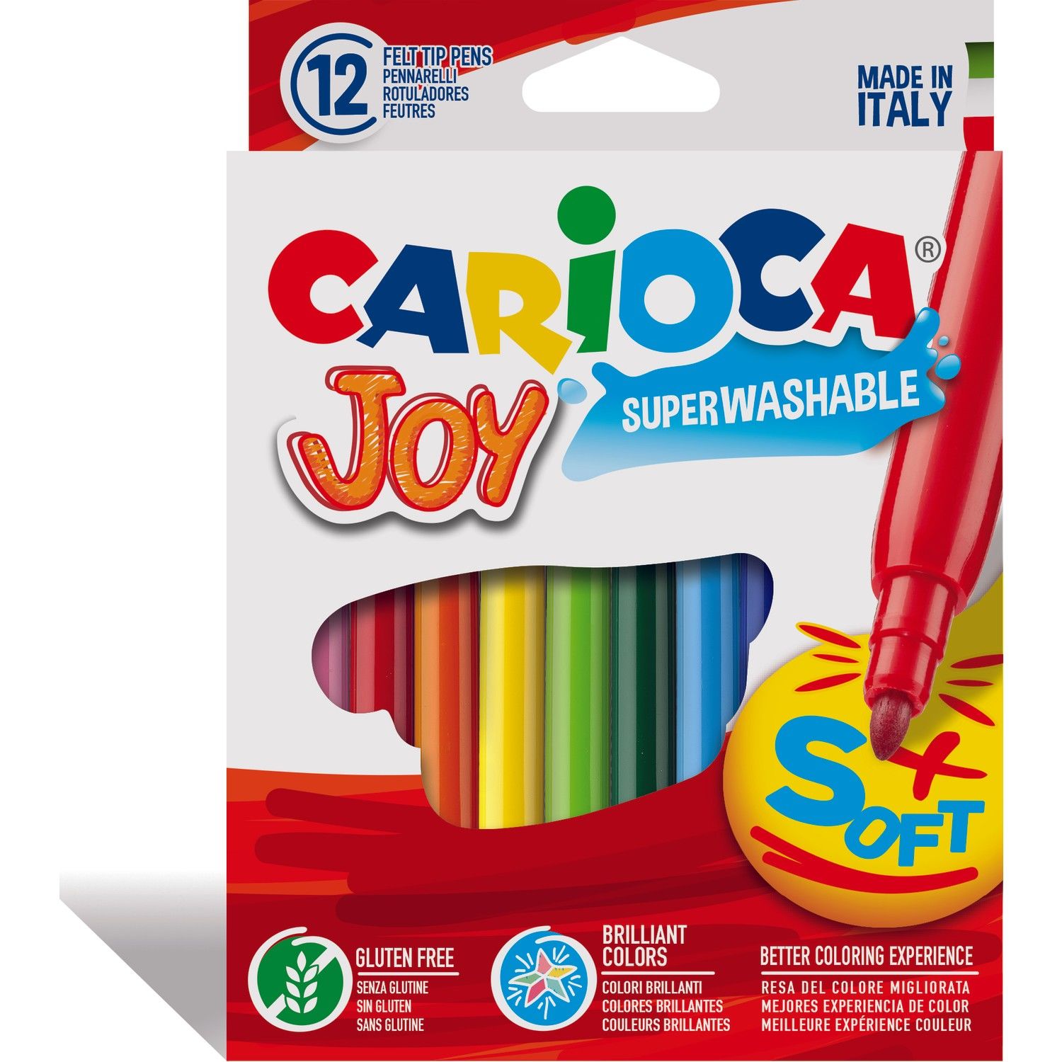 Lisinya193 Carioca Joy Süper Yıkanabilir Keçeli Boya Kalemi 12li