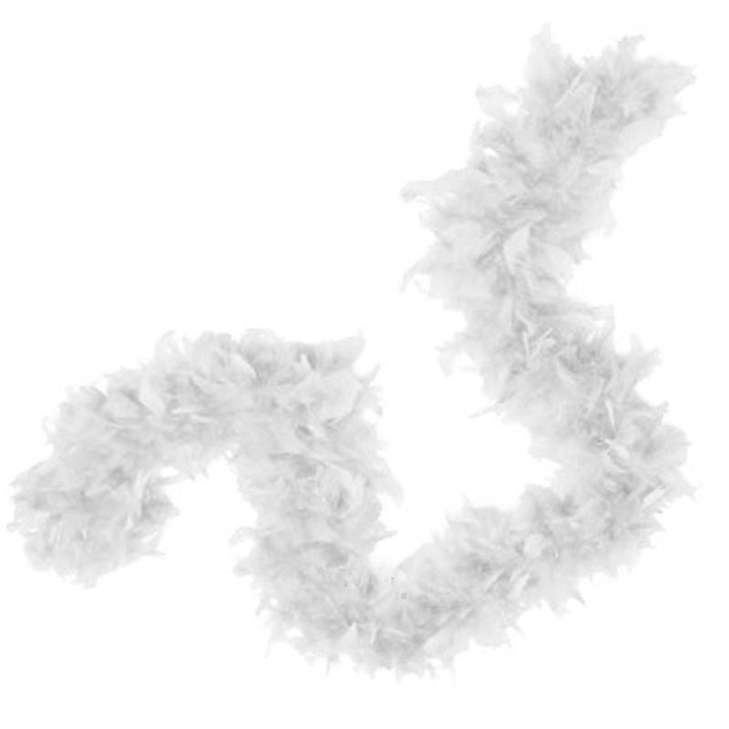 Lisinya193 Beyaz Renk Kabarık Tüylü Otriş Boa Dekorasyon Tüy 180 CM