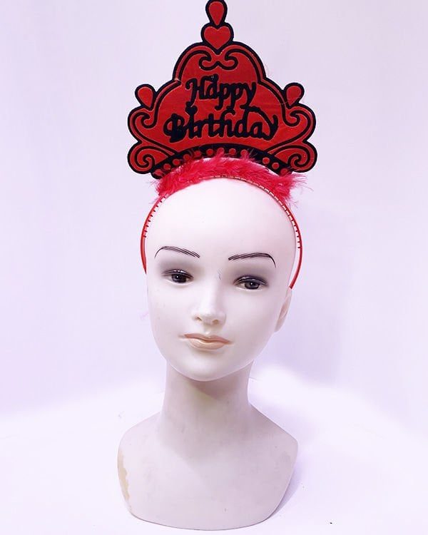 Lisinya193  Birthday Neon Kırmızı Renk Doğum Günü Tacı 24x15 cm