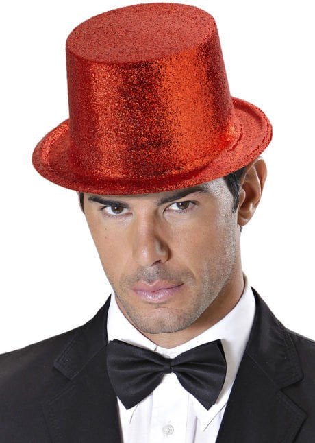 Lisinya193 Kırmızı Renk Uzun Plastik Simli Parti Şapkası