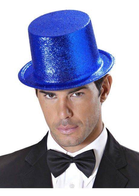 Lisinya193 Koyu Mavi Renk Uzun Plastik Simli Parti Şapkası