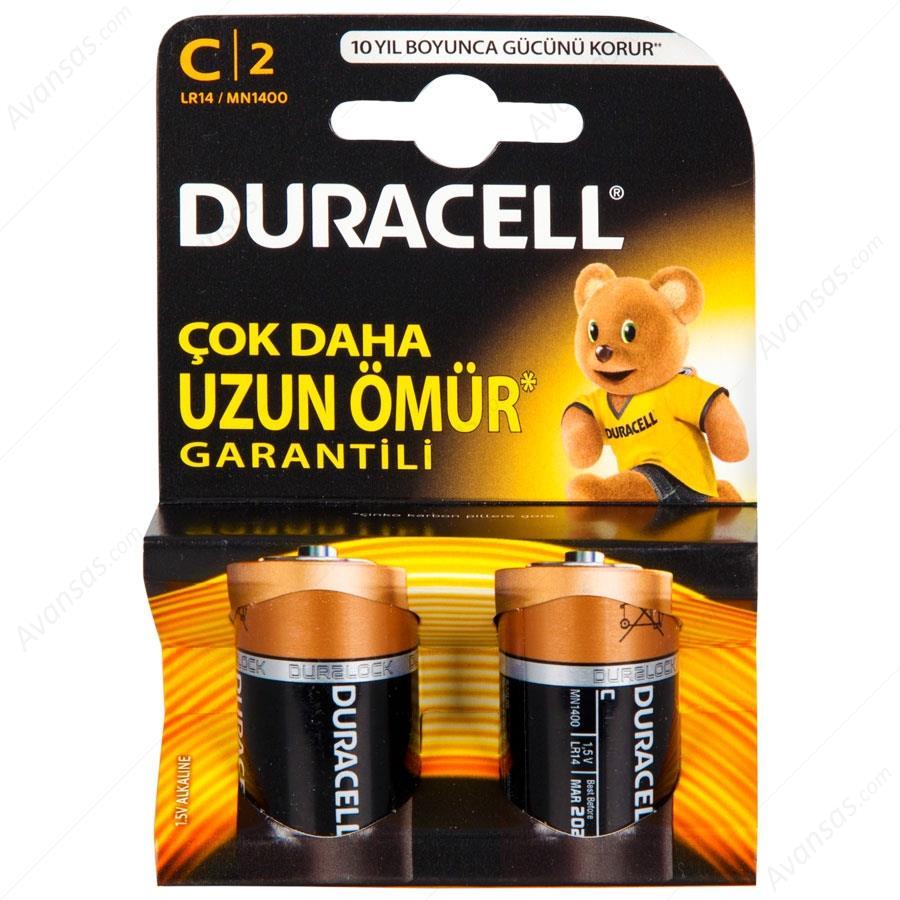 Lisinya202 Duracell Alkalin C Orta Boy Pil 2'li Paket
