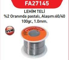 Lisinya202 Fastbond 27145 Lehim Teli 1 mm 100 gr