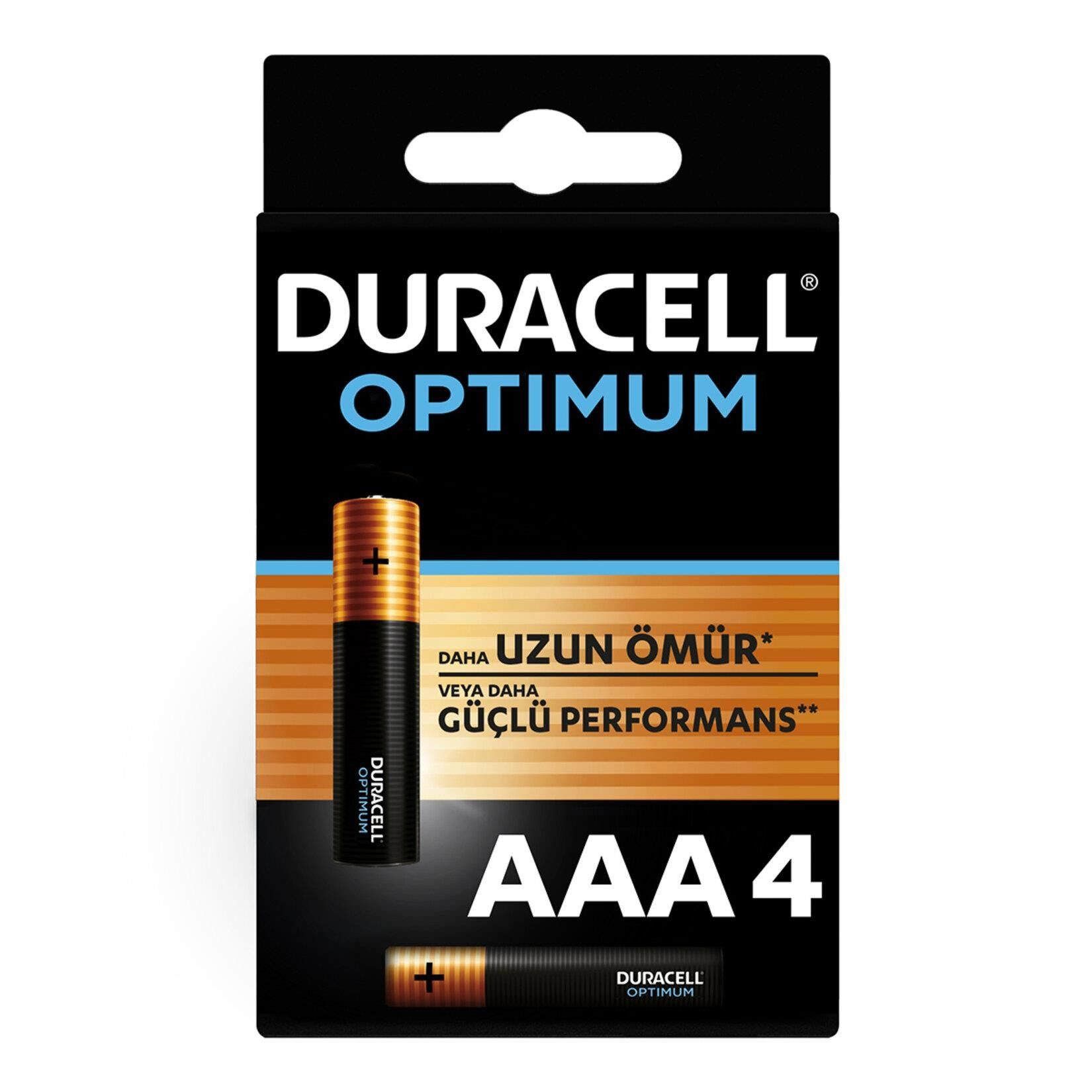 Lisinya202 Duracell Optimum Alkalin Pil AAA 4'' lü Paket