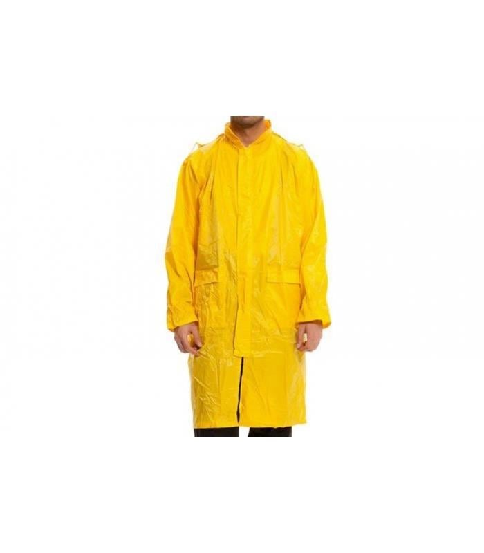 Lisinya202 Kapüşonlu Sarı PVC Yağmurluk XXL