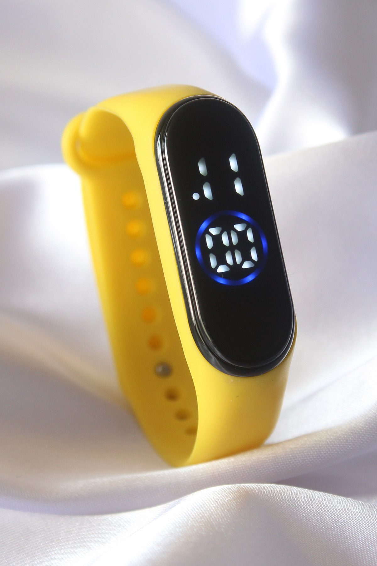 Lisinya943  Sarı Renk Silikon Kordon Led Dokunmatik Saat