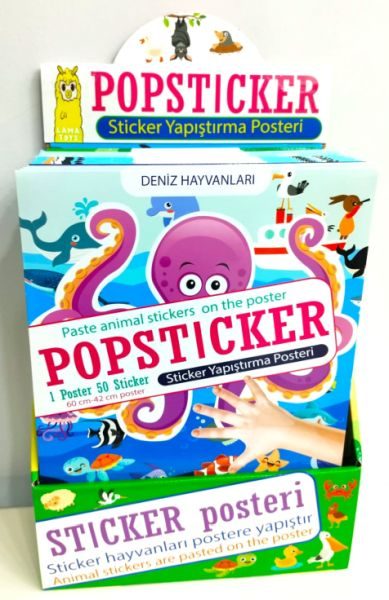 Popsticker-Sticker Yapıştırma Posteri-Stand