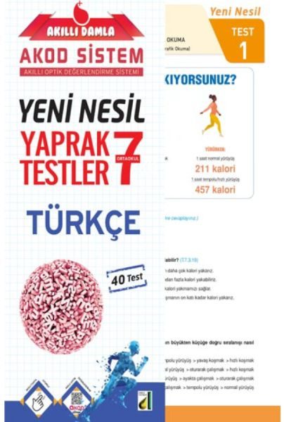 Akıllı Damla Türkçe Yeni Nesil Yaprak Testler-7. Sınıf