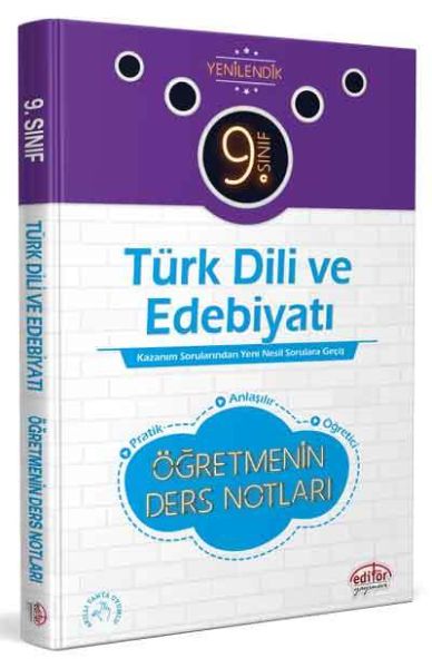 Editör 9. Sınıf Türk Dili Edebiyatı Öğretmenin Ders Notları