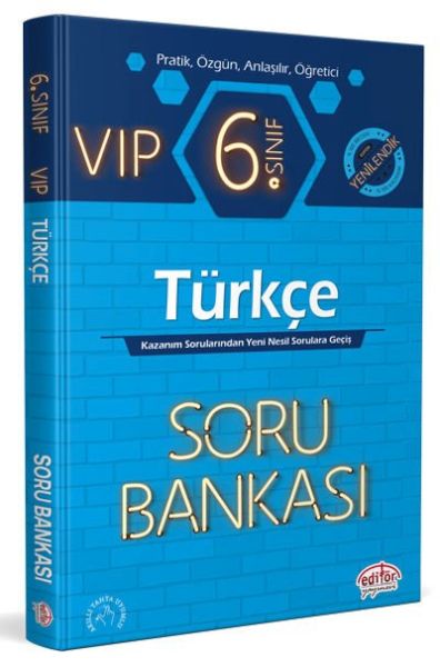 Editör 6. Sınıf VIP Türkçe Soru Bankası (YENİ)