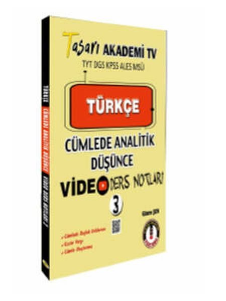 Tasarı Türkçe Cümlede Analitik Video Ders Notları 3