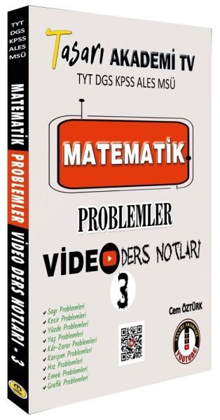 Tasarı Matematik Problemler Video Ders Notları 3