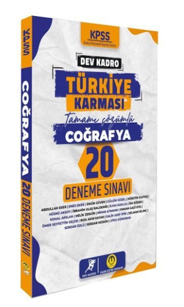 Tasarı Yayınları KPSS Coğrafya Dev Kadro Türkiye Karması 20 Deneme