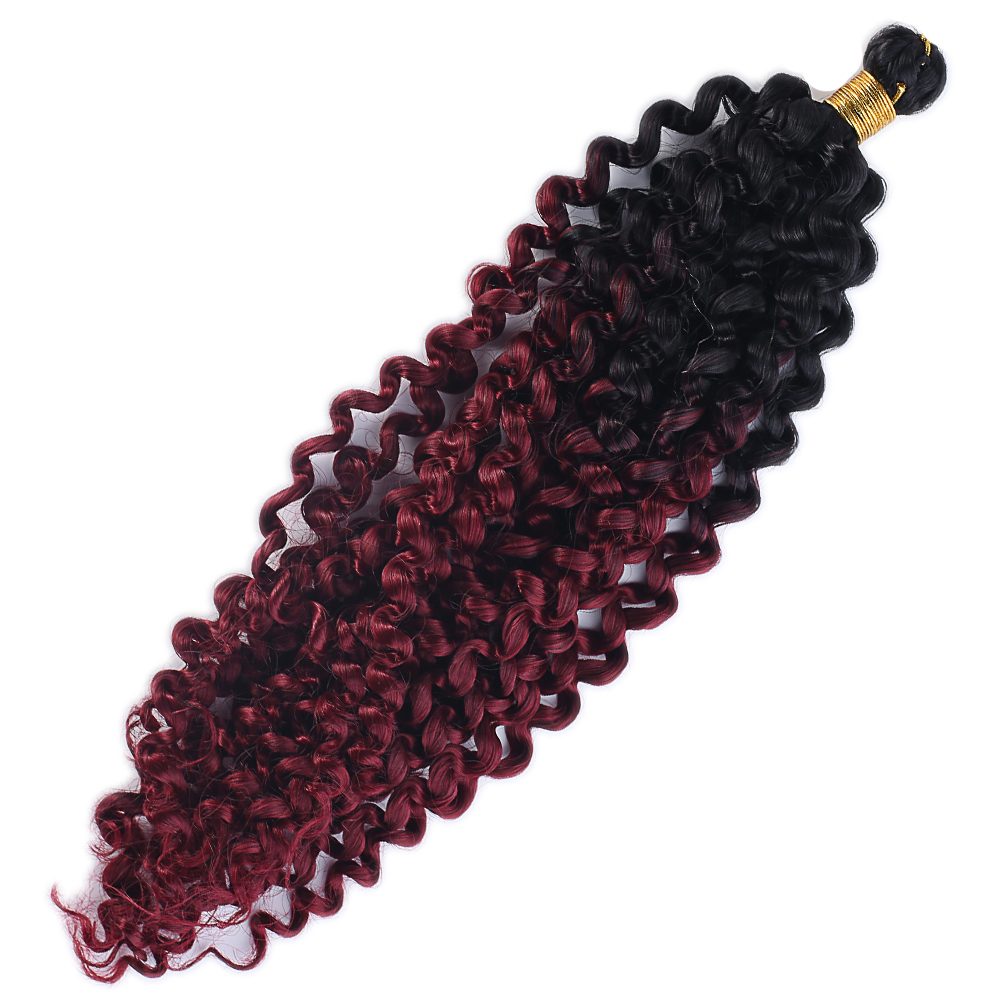 Lisinya201 Afro Dalgası Saç / Siyah Kızıl Ombreli