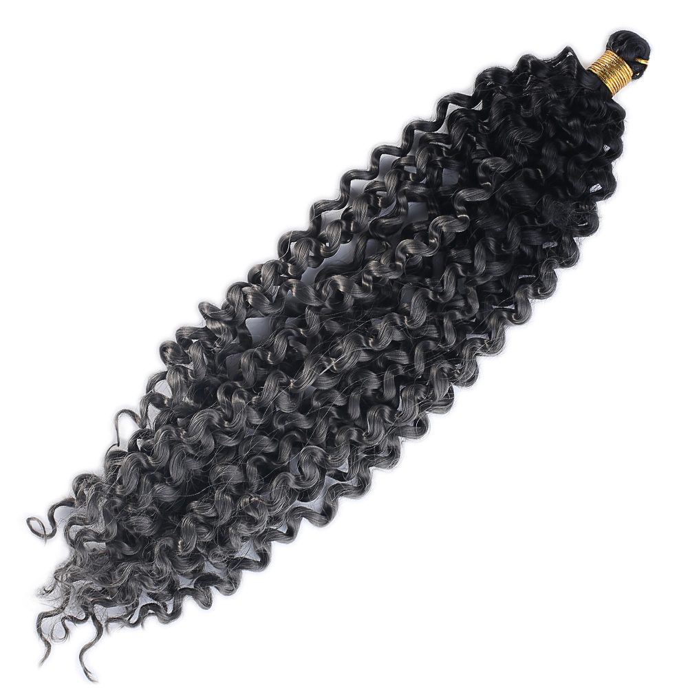 Lisinya201 Afro Dalgası Saç / Siyah Koyu Gri Ombreli