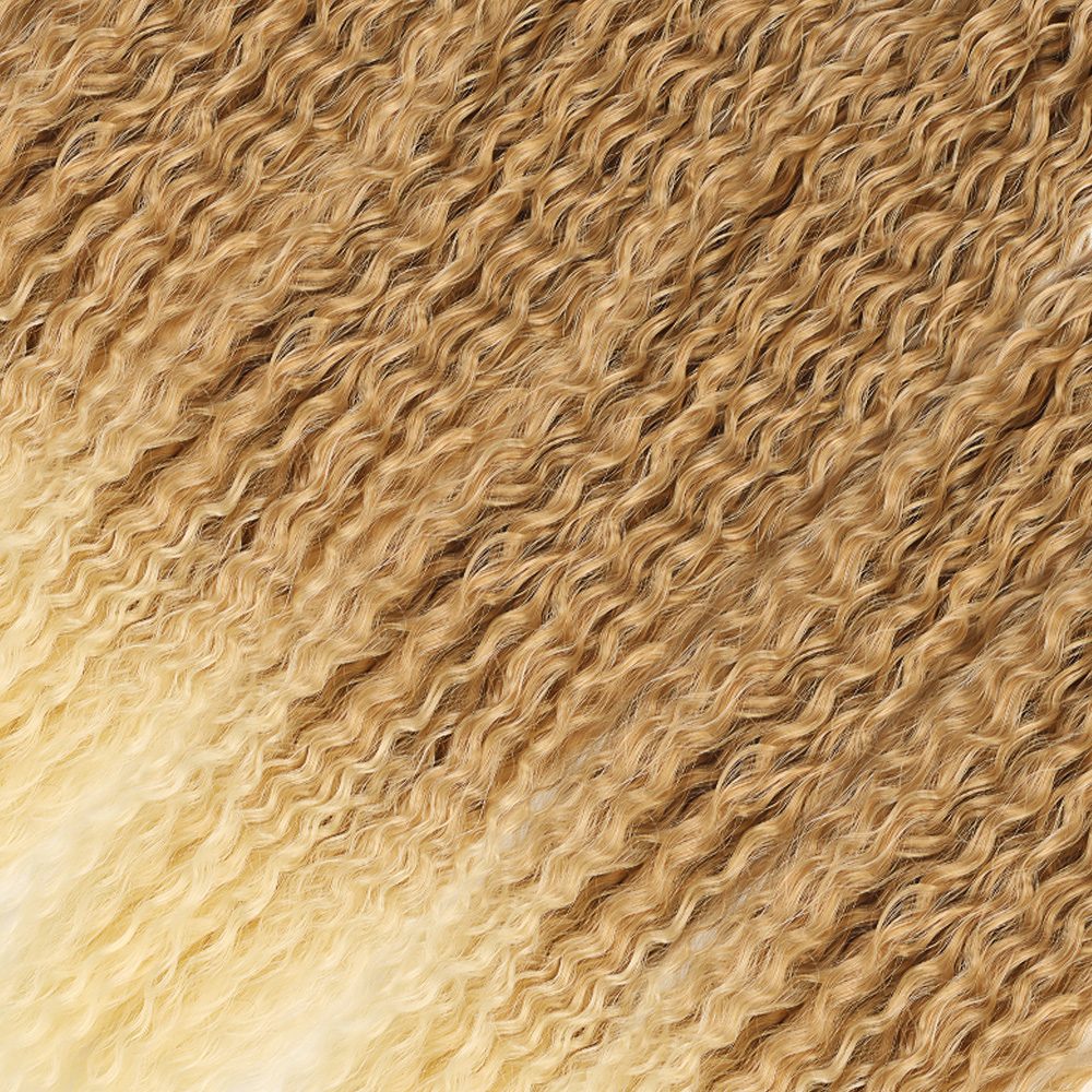 Lisinya201 Brazilian Afro Dalgası Saç / Karamel / Platin Ombreli