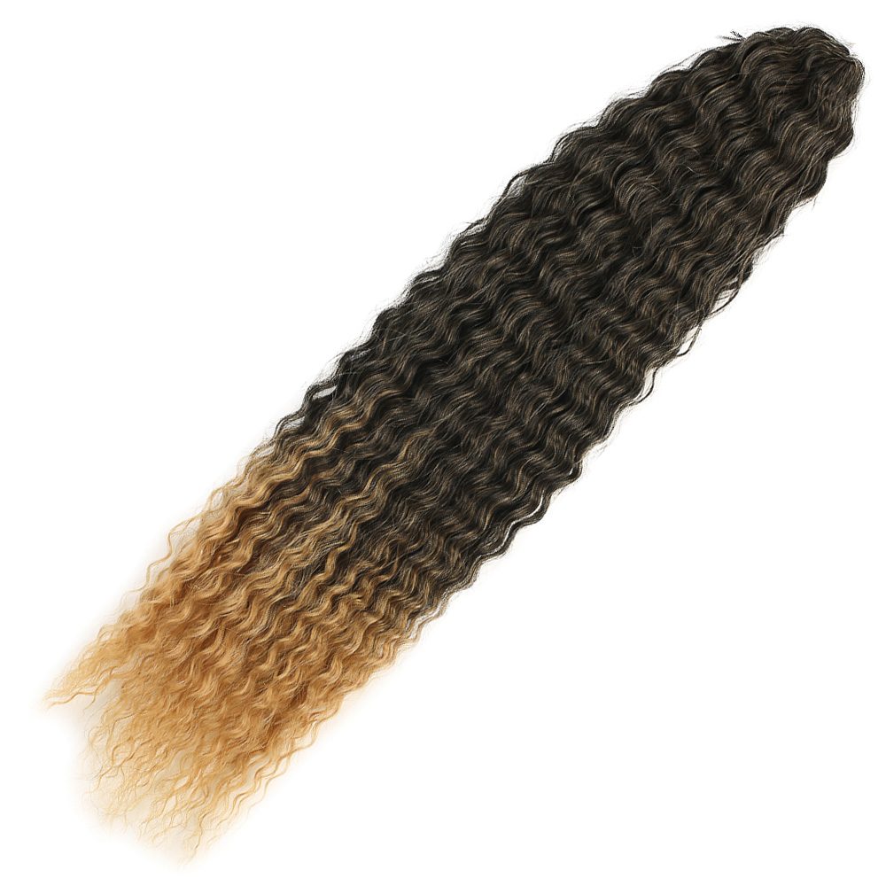 Lisinya201 Brazilian Afro Dalgası Saç / Siyah / Karamel Ombreli