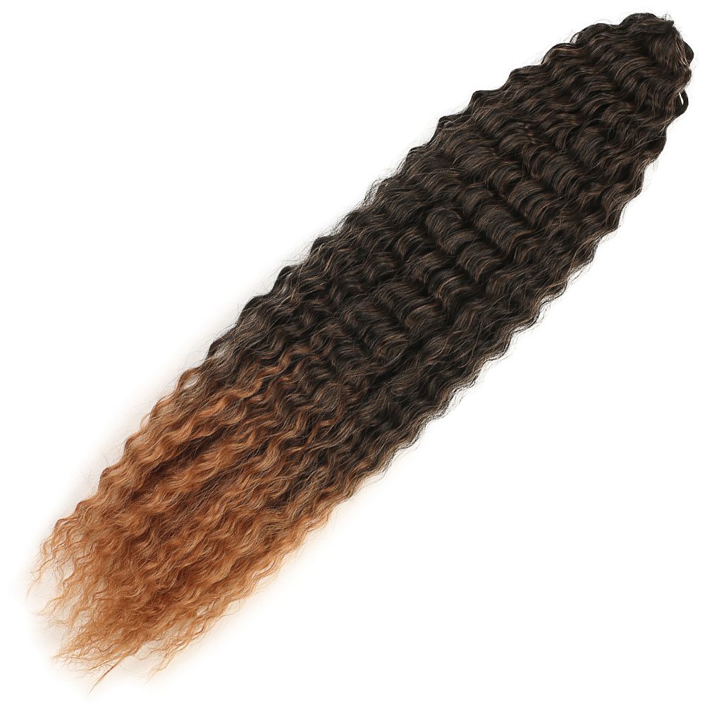 Lisinya201 Brazilian Afro Dalgası Saç / Siyah / Bakır Ombreli
