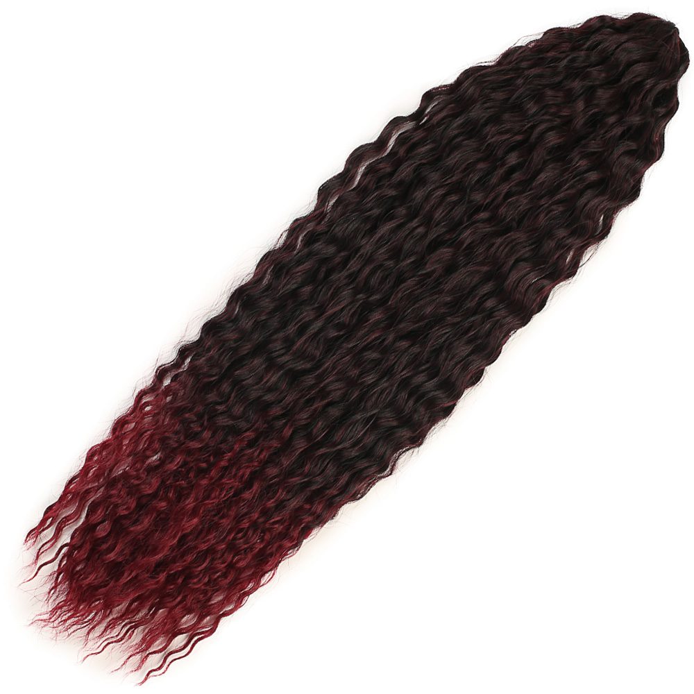 Lisinya201 Brazilian Afro Dalgası Saç / Siyah / Kızıl Ombreli