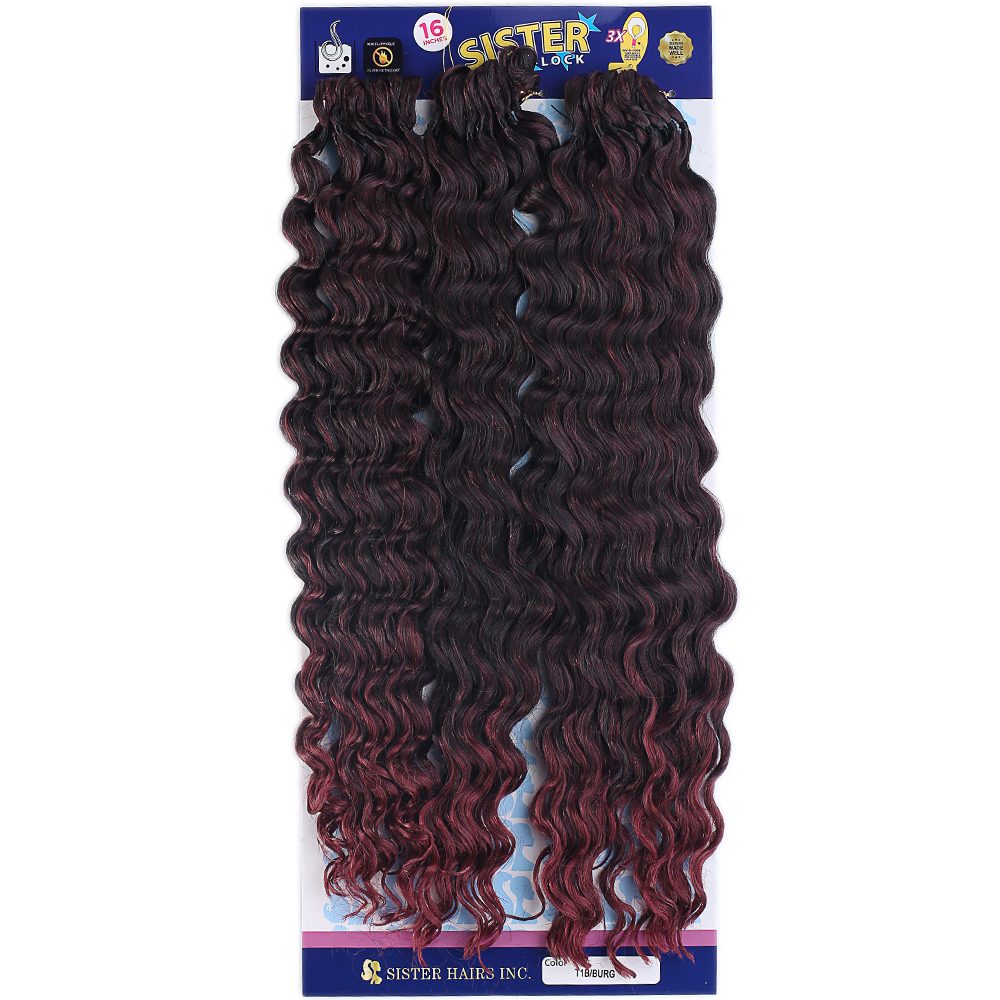 Lisinya201 Sister Afro Dalgası Saç/Siyah Kızıl Ombreli 1B/BG