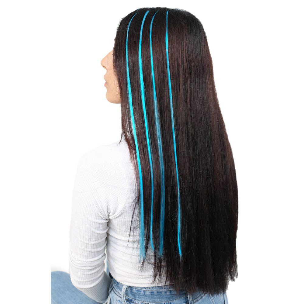 Lisinya201 Renkli Sentetik Boncuk Kaynaklık Saç + Takım Aparatı / Petrol Mavi/ 10 Adet