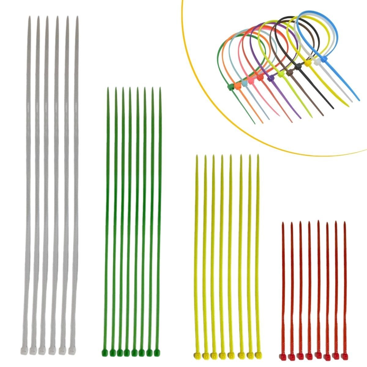 30 Adet Renkli Plastik Cırt Kelepçe Kablo Bağı Kablo Düzenleyici  (Lisinya)