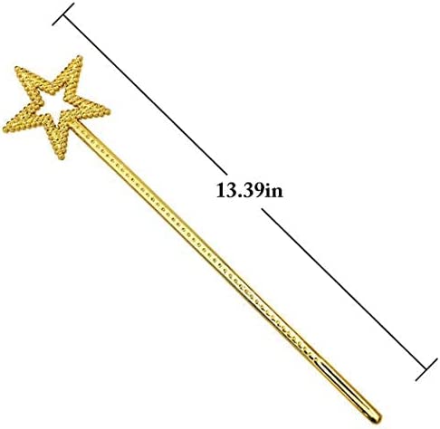 Altın Renk Yıldız Peri Asası Peri Değneği 34 cm 1 Adet (Lisinya)