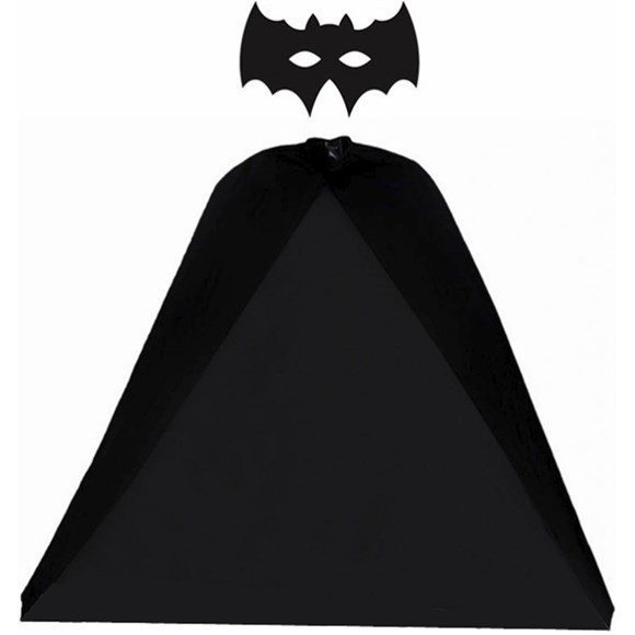 Batman Pelerini ve Maske Seti Çocuk Boy - Yarasa Pelerin ve Maske Seti 90 cm (Lisinya)