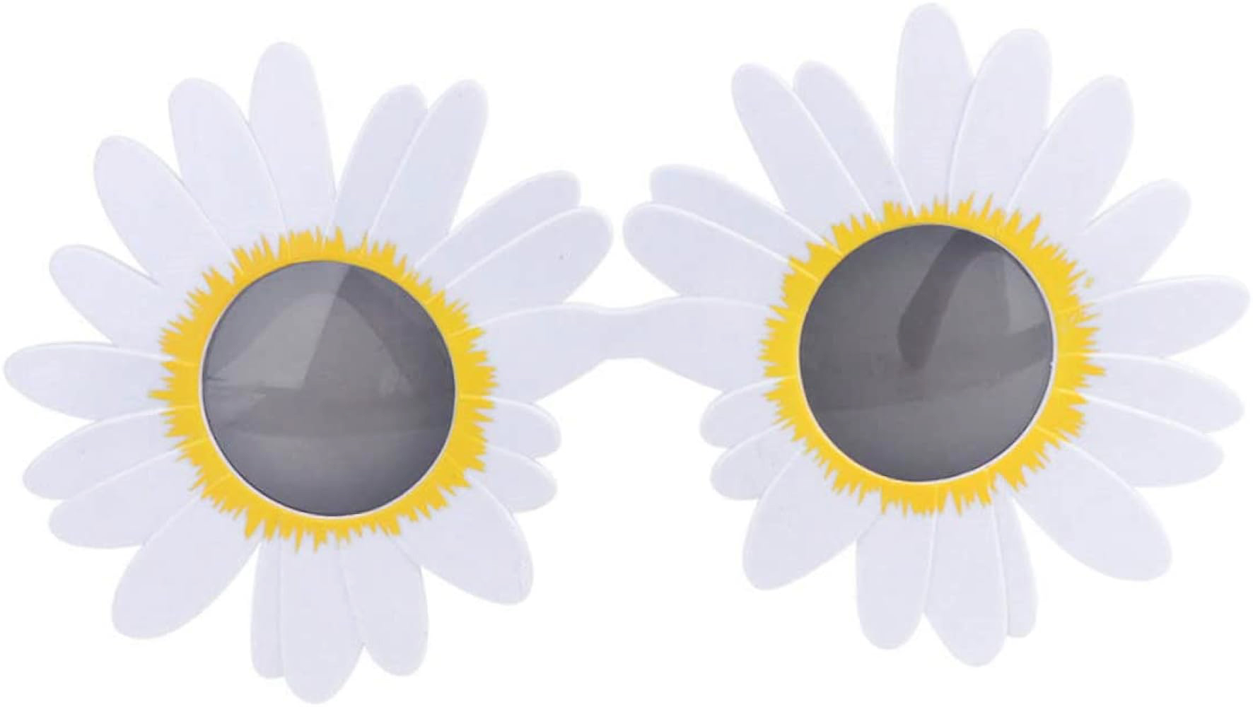 Beyaz Renk Papatya Şekilli Parti Gözlüğü 18x10 cm (Lisinya)
