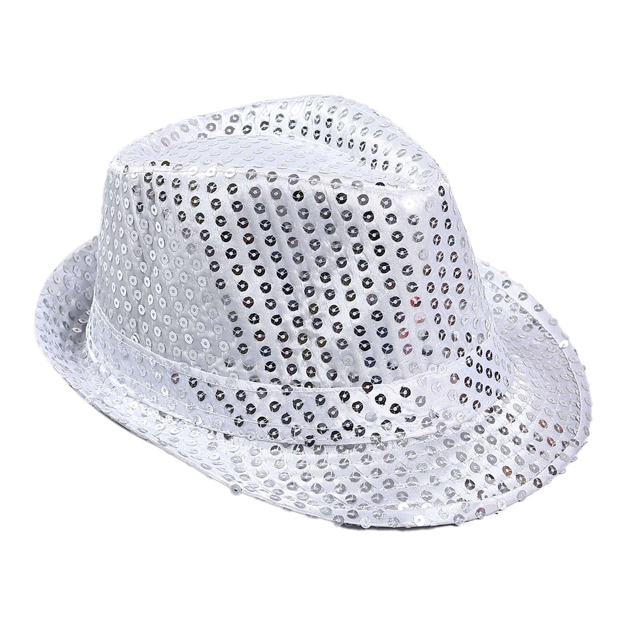 Çocuk Boy Gümüş Payetli Şapka Gösteri Şapkası Michael Jackson Şapkası 54 No (Lisinya)