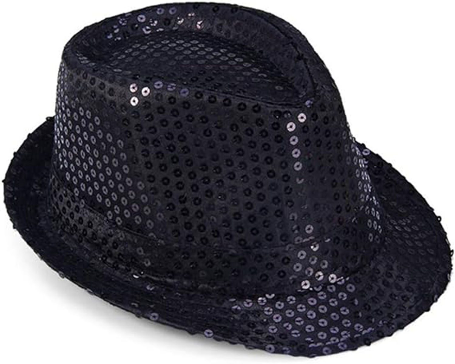Çocuk Boy Siyah Payetli Şapka Gösteri Şapkası Michael Jackson Şapkası 54 No (Lisinya)