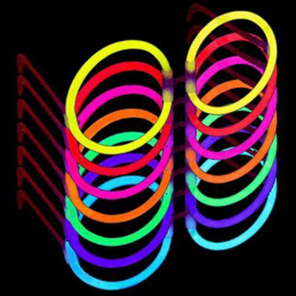 Glow Stick Parti Gözlüğü Glow Partisi Yuvarlak Şekilli Fosforlu Gözlük 6 Adet (Lisinya)