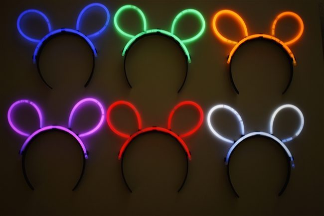 Glow Taç Fosforlu Taç Karışık Renk 12 Adet (Lisinya)