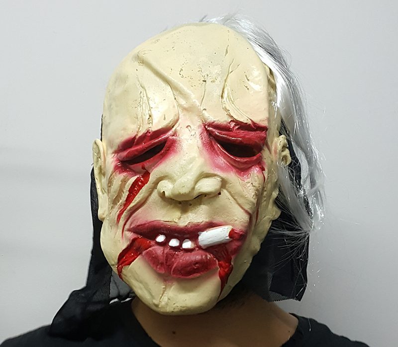 Halloween Cadılar Bayramı Sigara İçen Korku Maskesi (Lisinya)