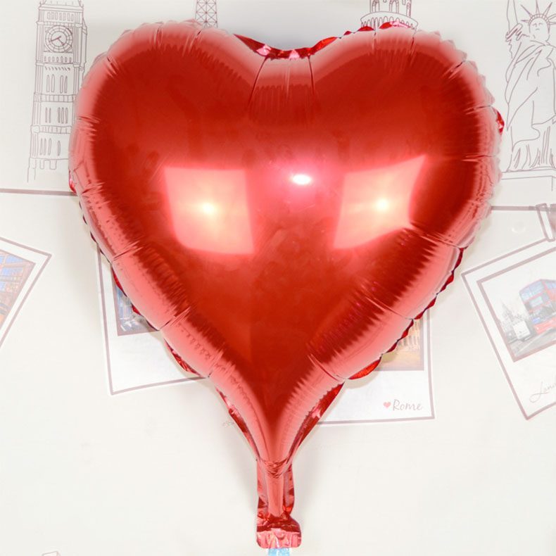 Kalp Uçan Balon Folyo Kırmızı 80 cm 32 inç (Lisinya)