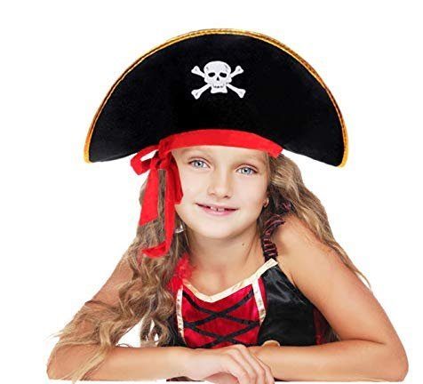 Kaptan Jack Kadife Çocuk Boy Korsan Şapkası (Lisinya)