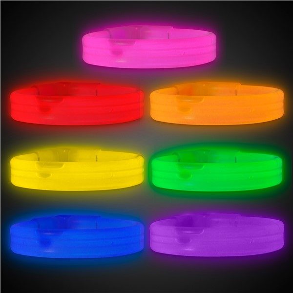 Glow Partisi  Ekstra Kalın Fosforlu Bileklik 6 Renk 6 Adet (Lisinya)