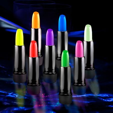 Karanlıkta Parlayan Yanan UV Neon Ruj Yüz Boyama 6 Adet 6 Renk (Lisinya)