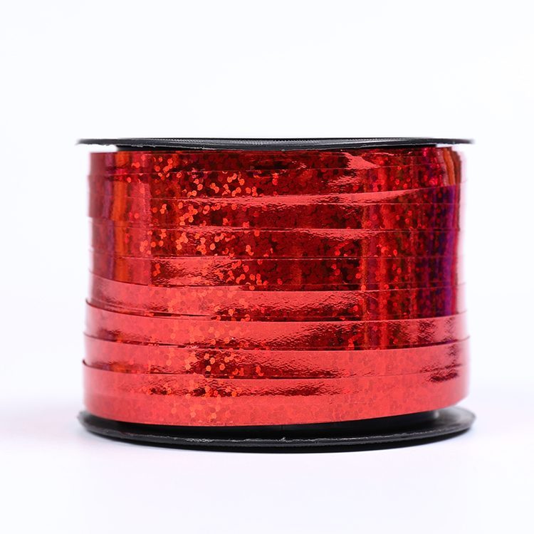 Kırmızı Renk Ekstra Metalik Metalize Rafya İp 90 Metre (Lisinya)