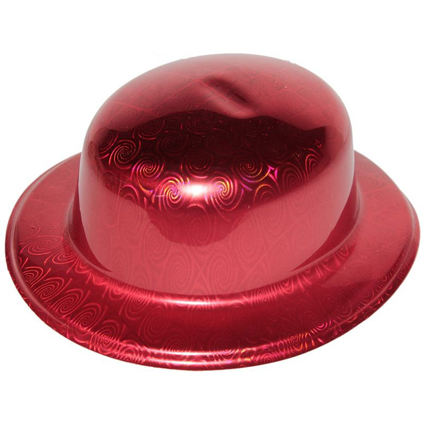 Kırmızı Renk Hologramlı Plastik Yuvarlak Melon 27x24 cm (Lisinya)
