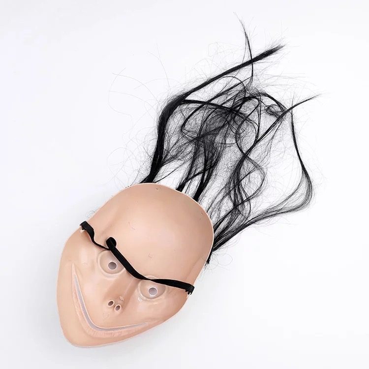 Korkunç Ürpertici Uzun Saçlı Momo Maskesi 24x16 cm (Lisinya)