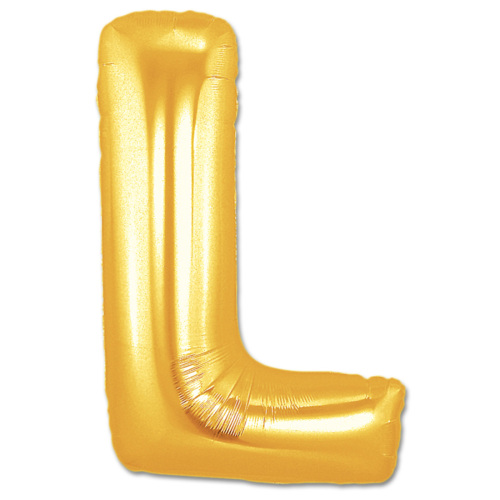 L Harf Folyo Balon Altın Renk  40 inç (Lisinya)