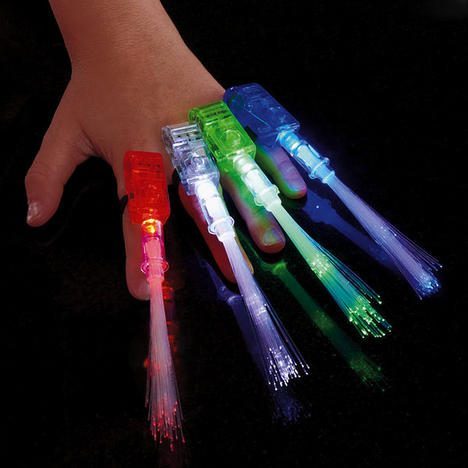 Led Işıklı Renkli Püsküllü Parmak Işığı 4 Renk 4 Adet (Lisinya)
