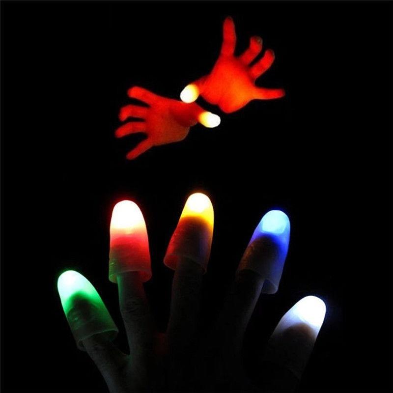 Led Işıklı Renkli Sihirli Parmak Işıklı Parmak Şaka Parmak 1 Adet (Lisinya)