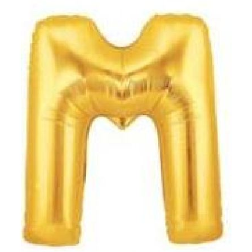 M Harf Folyo Balon Altın Renk  40 inç (Lisinya)