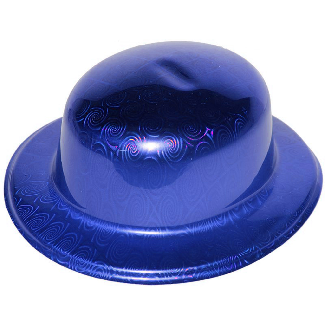 Mavi Renk Hologramlı Plastik Yuvarlak Melon 27x24 cm (Lisinya)