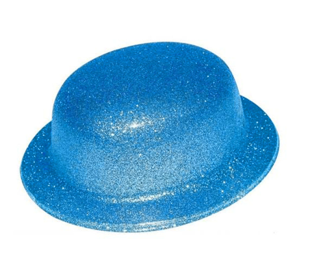 Mavi Renk Simli Melon Yuvarlak Parti Şapkası 24x26 cm (Lisinya)