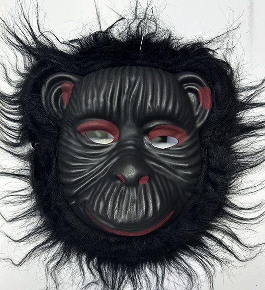 Orangutan Maskesi - Maymun Maskesi - Goril Maskesi Yetişkin Çocuk Uyumlu Siyah Renk Model 4 (Lisinya)