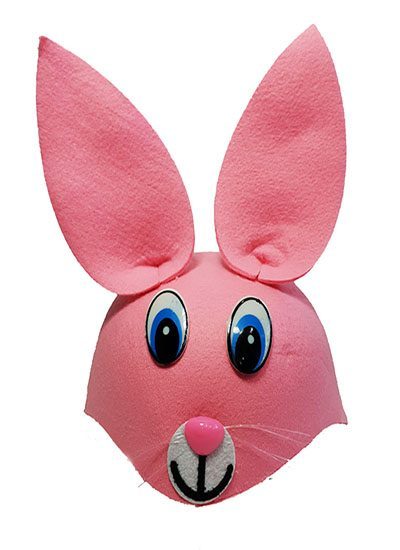 Pembe Renk Kulaklı Tavşan Şapkası Hayvan Şapkası (Lisinya)